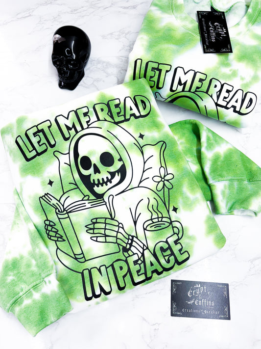 Grim Reader | Leafy Green Tie Dye Crewneck Sweater
