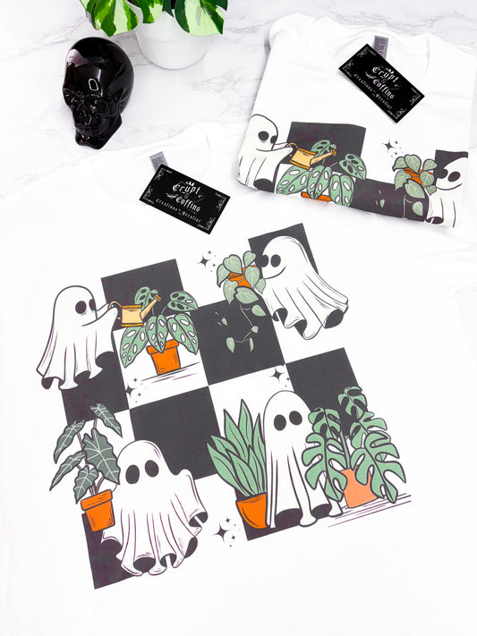 Sheet Ghost Planter | White T-Shirt