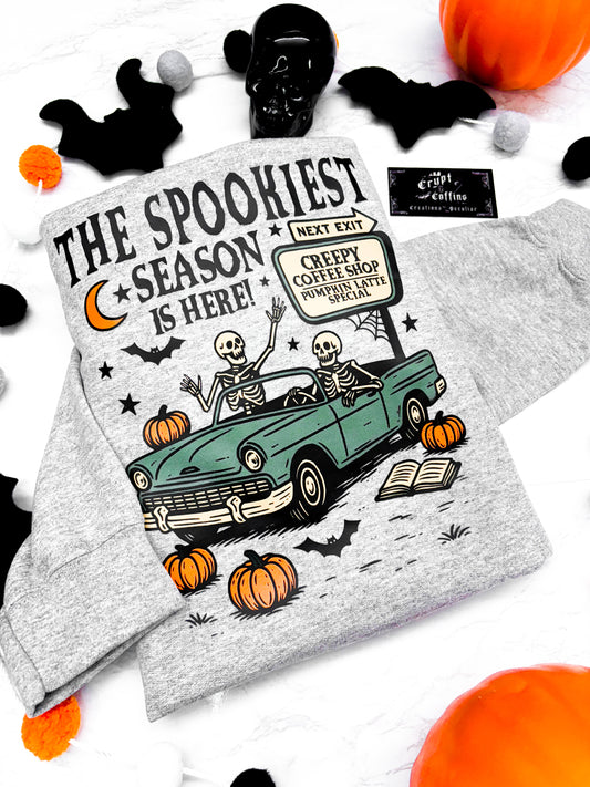 Spookiest Season | Gray Crewneck Sweater