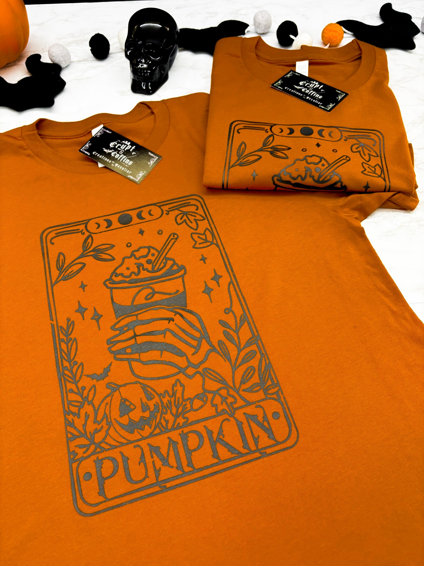 Pumpkin Spice Tarot Card | Autumn Orange T-Shirt