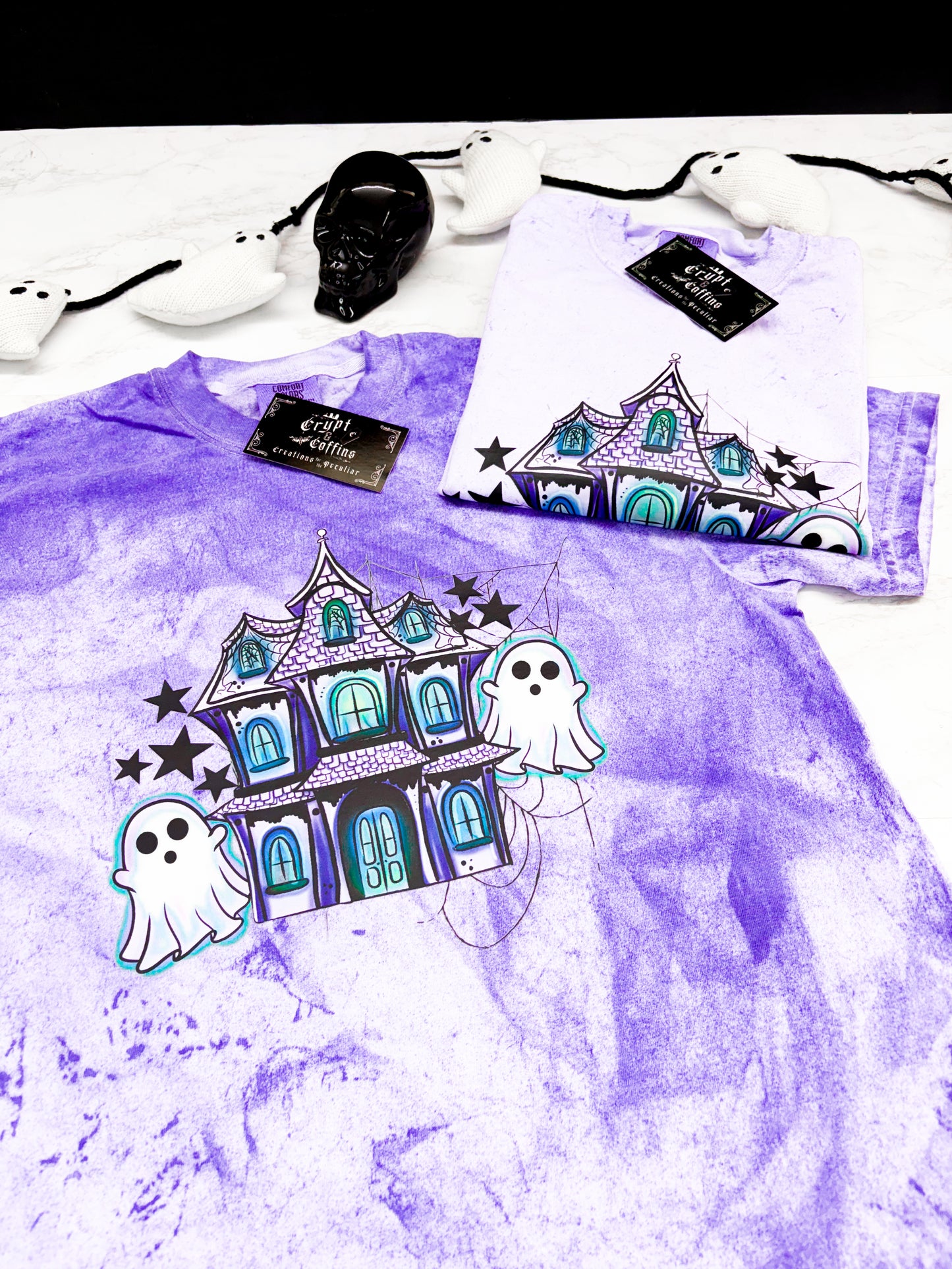 Purple Glowing Ghosties | Amethyst T-Shirt