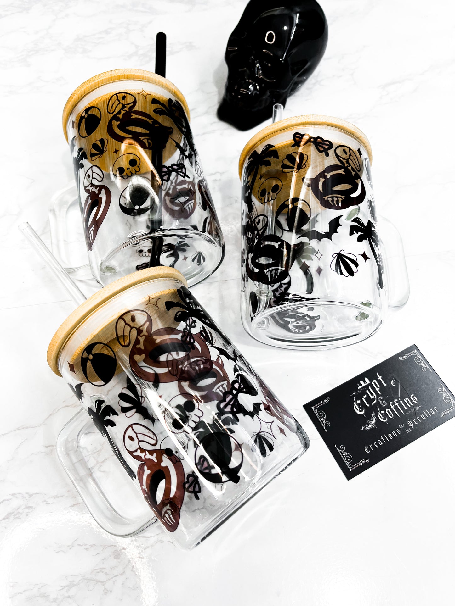 Summer Goth | 15 oz. Hot + Cold Glass Mug