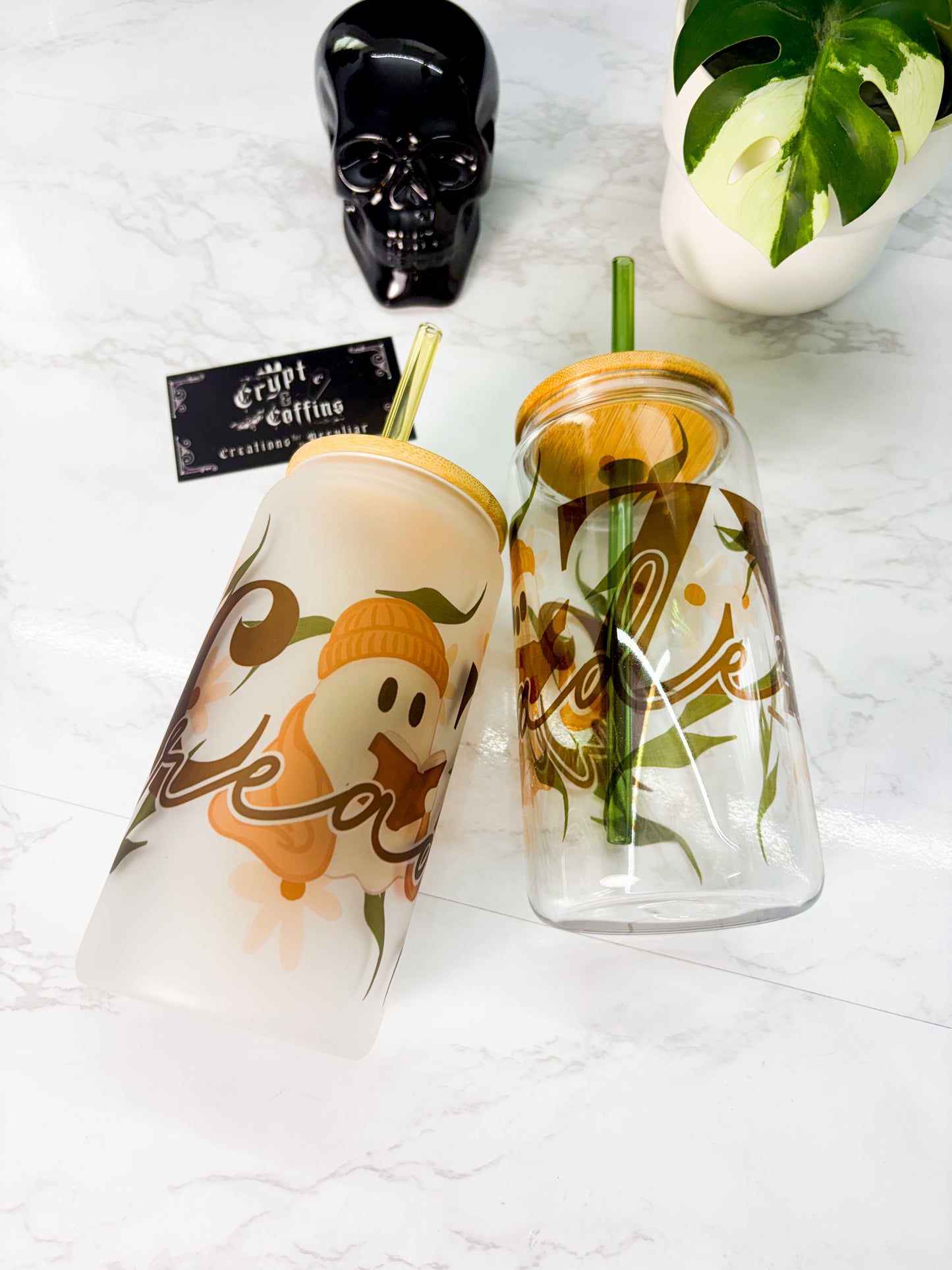 Cozy Reader | 16 oz. Hot + Cold Glass Cup