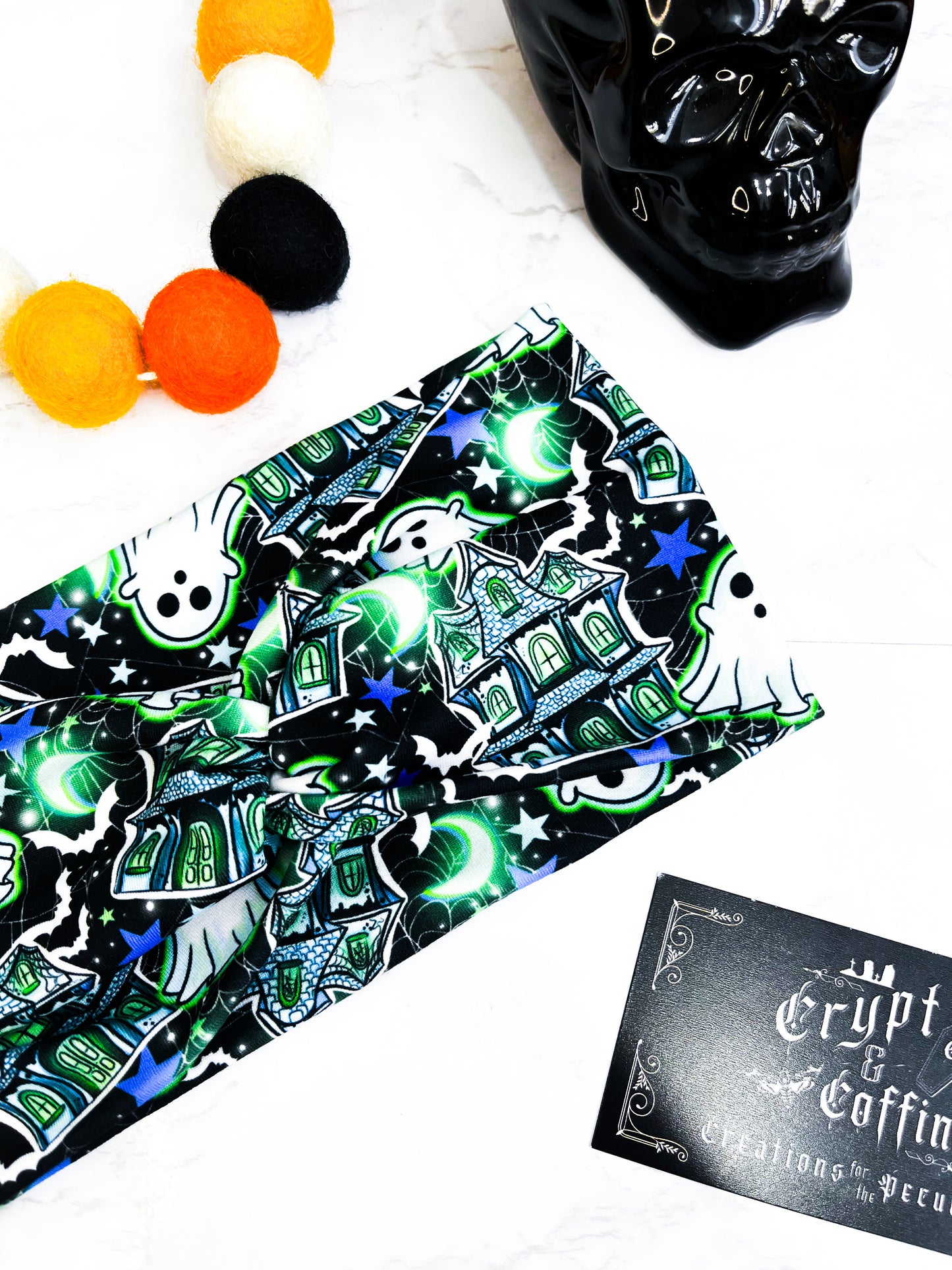 Green Glowing Ghosties | Twisted Headband