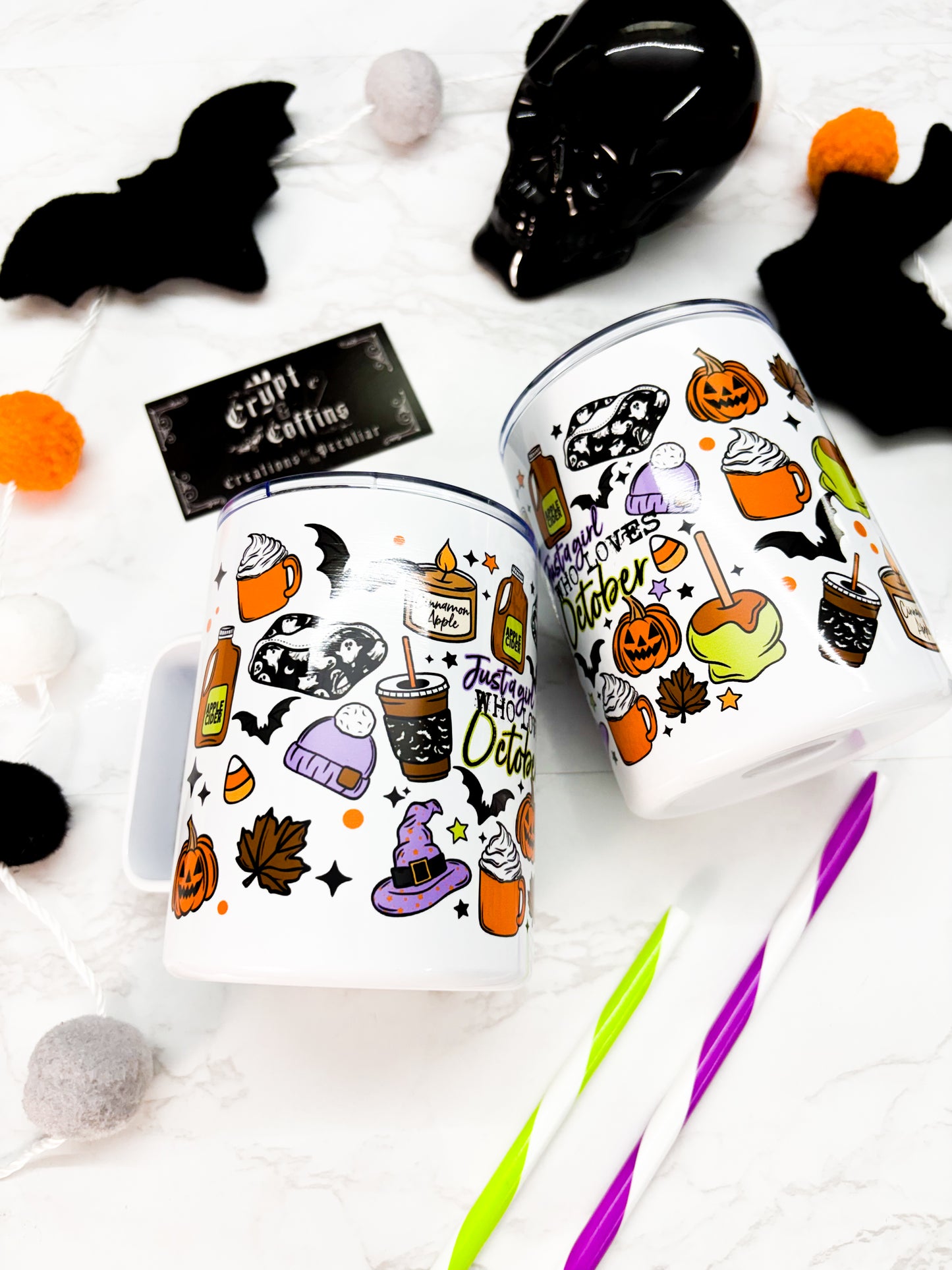 Just a girl who loves October | 12 oz. Travel Mug