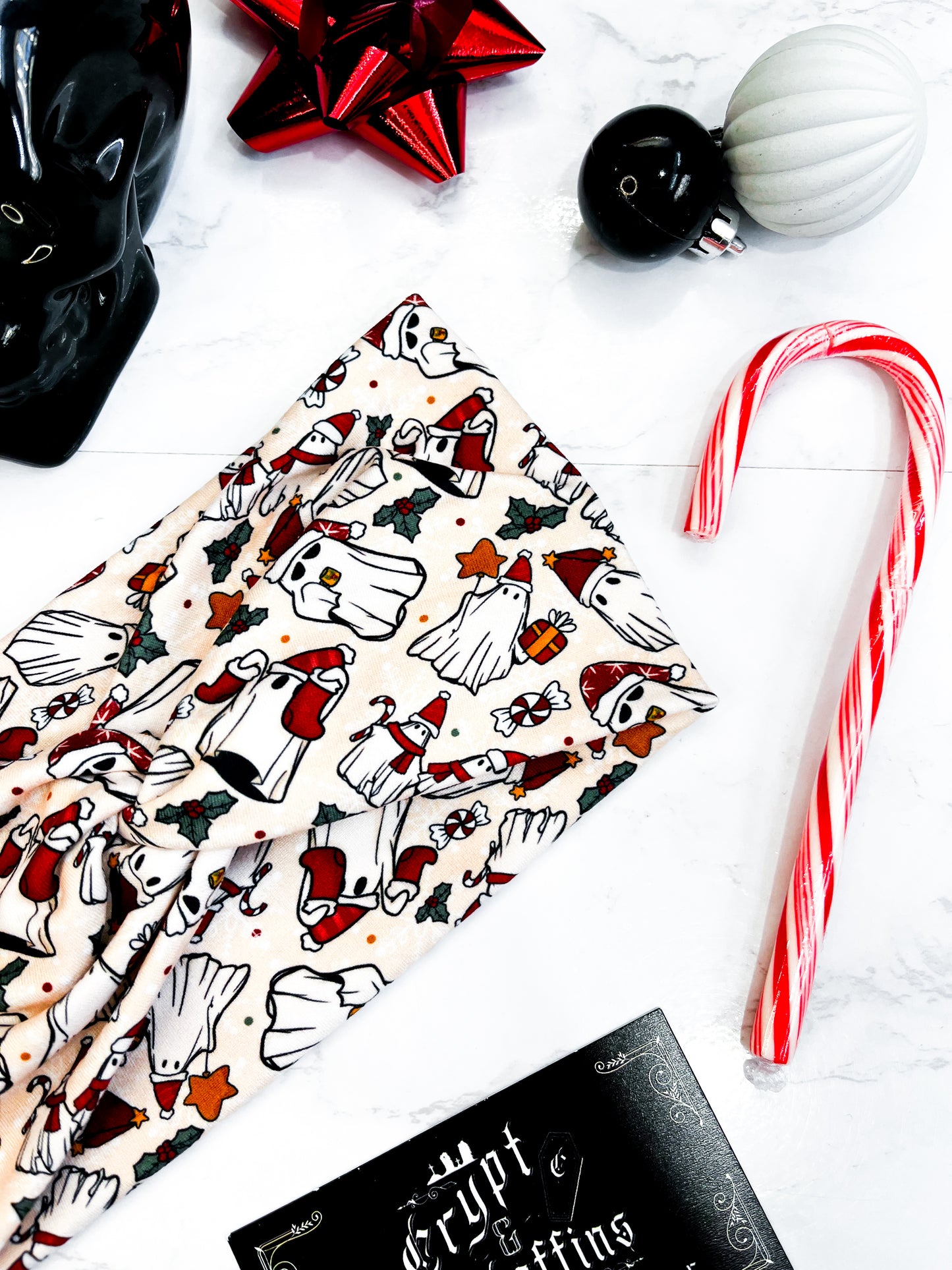 Santa Hat Ghosties | Twisted Headband