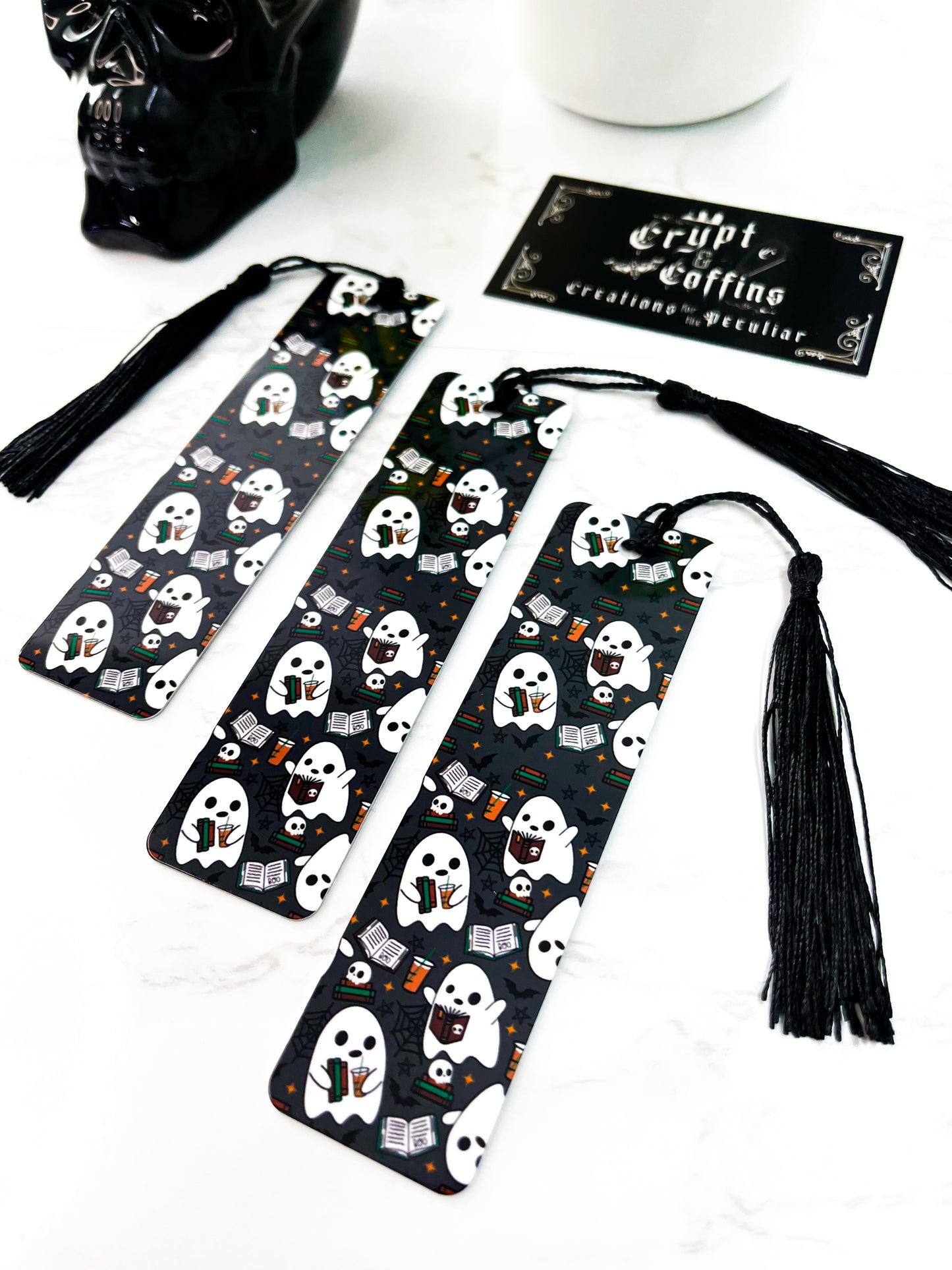 Bookish Chubby Ghosties | Metal Bookmark