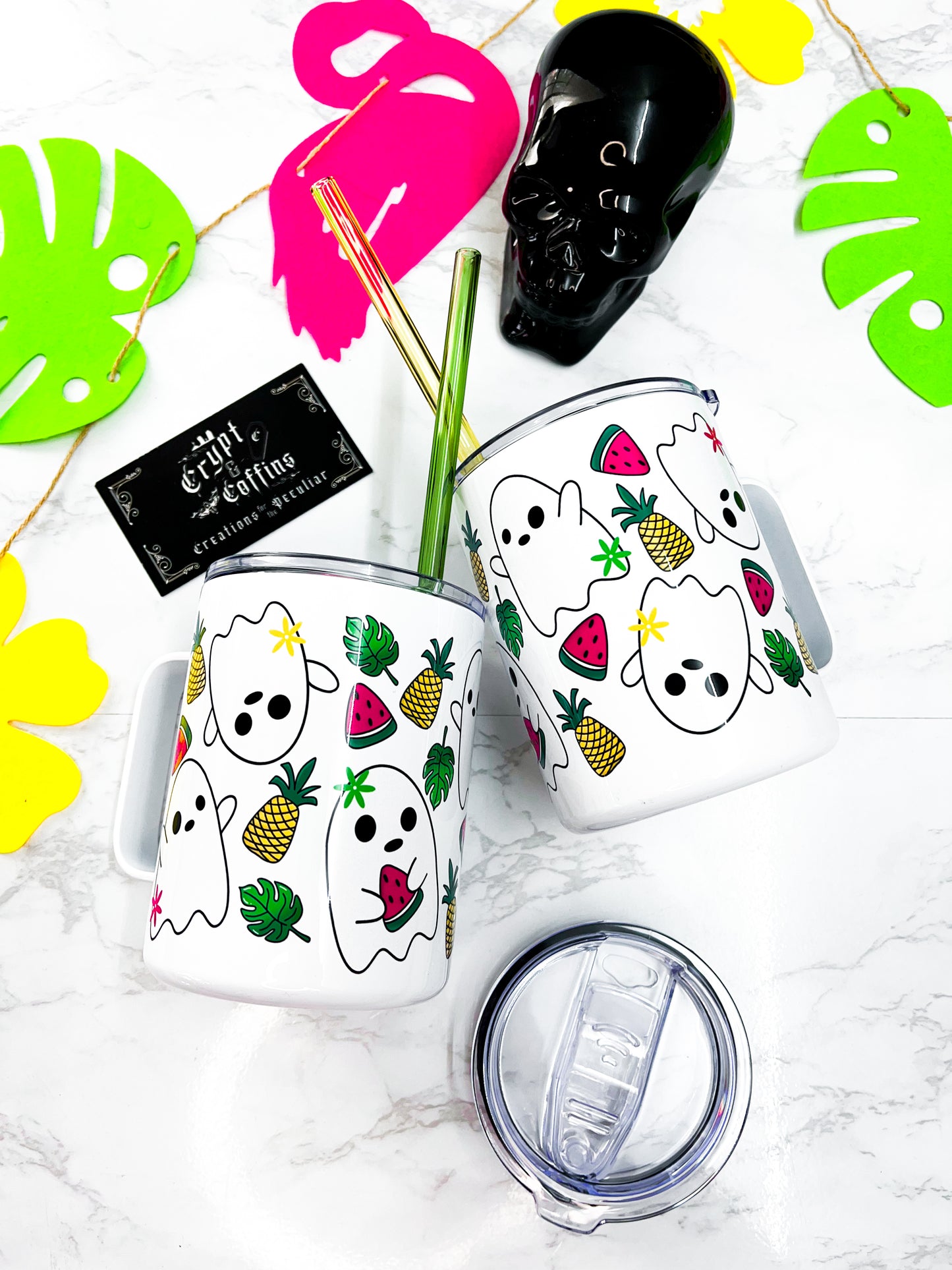Tropical Ghostie | 12 oz. Travel Mug