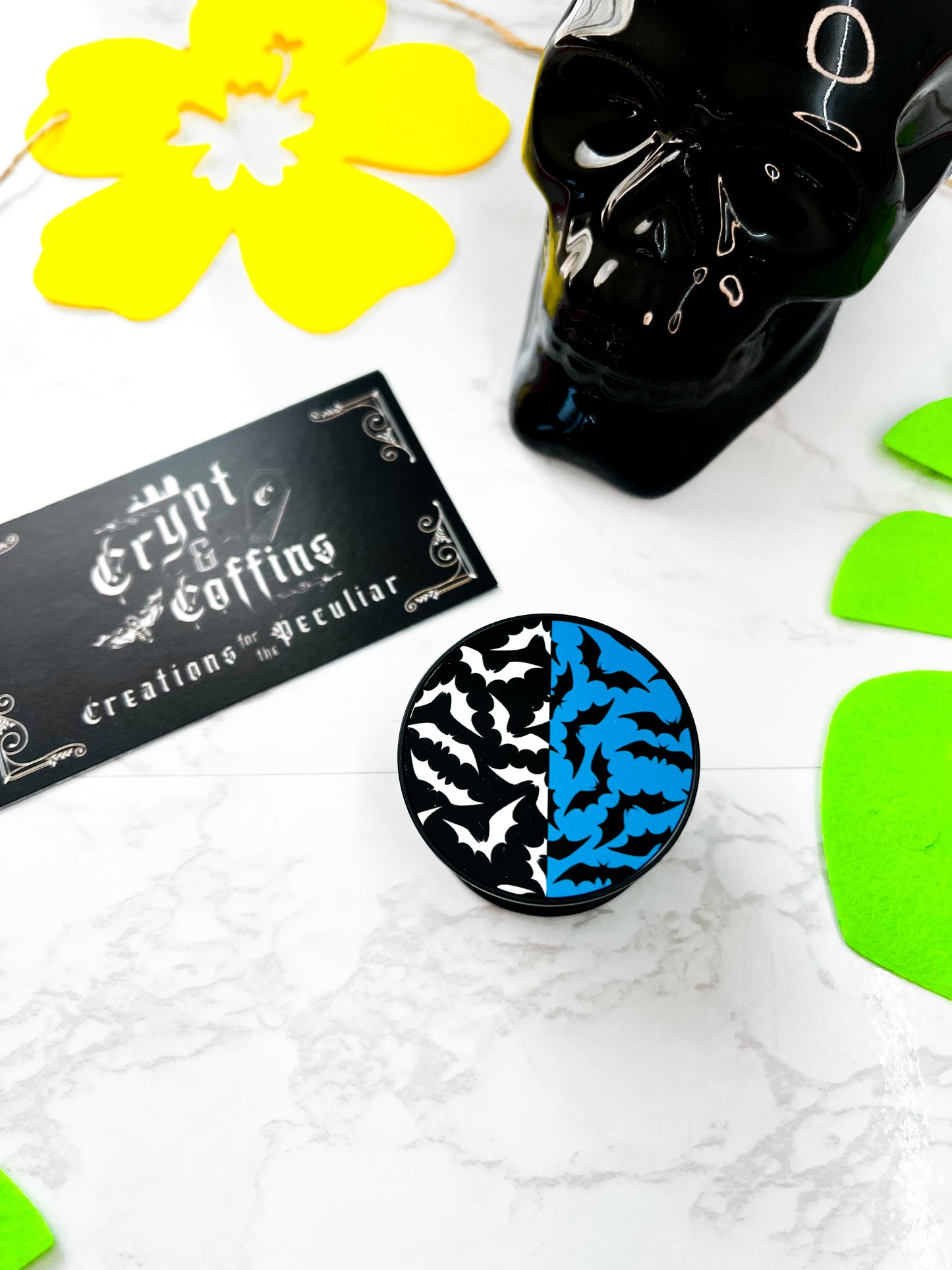 Blue + Black Inverted Bats | Phone Grips