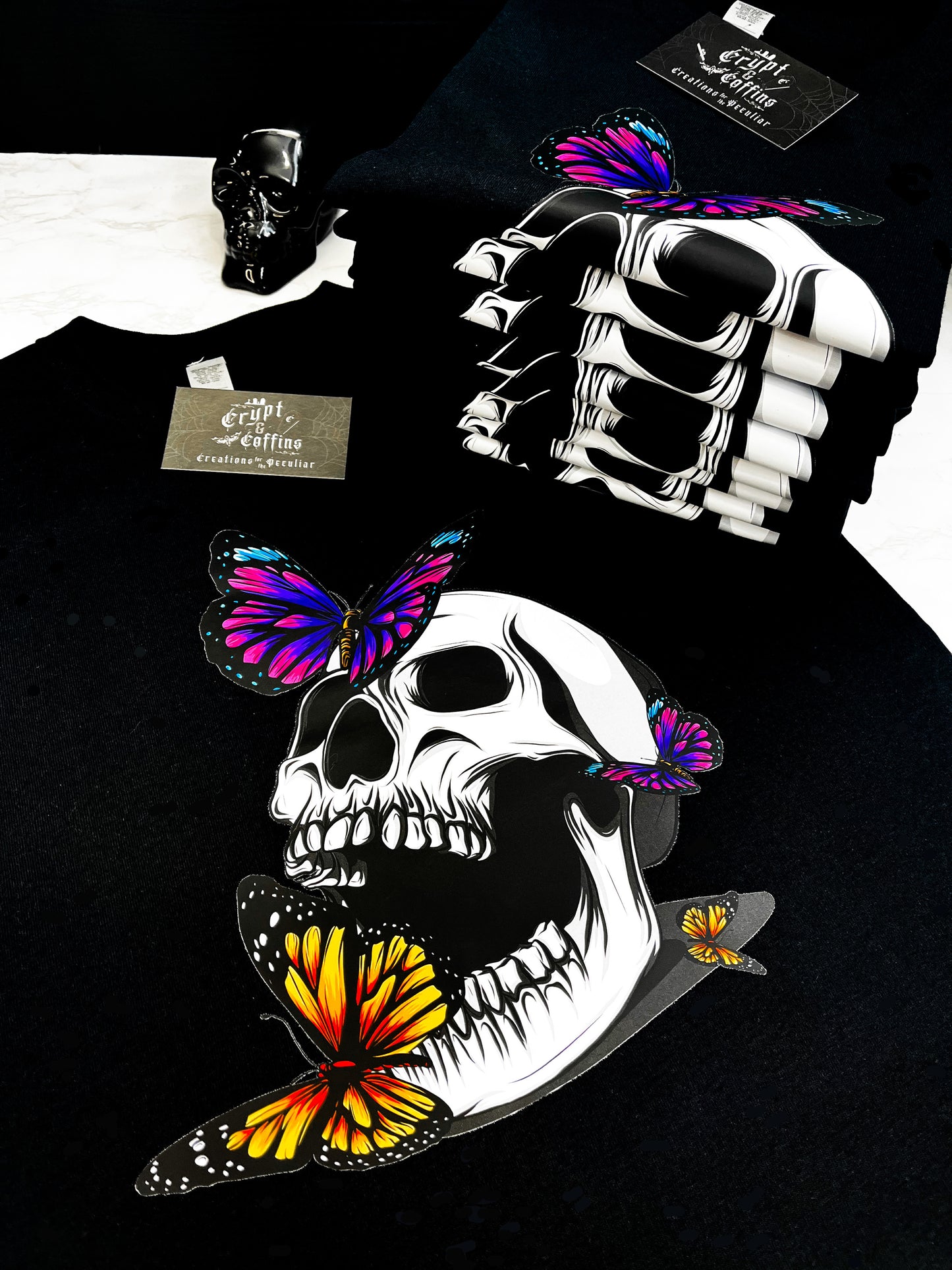 Butterfly Kisses | Black T-Shirt