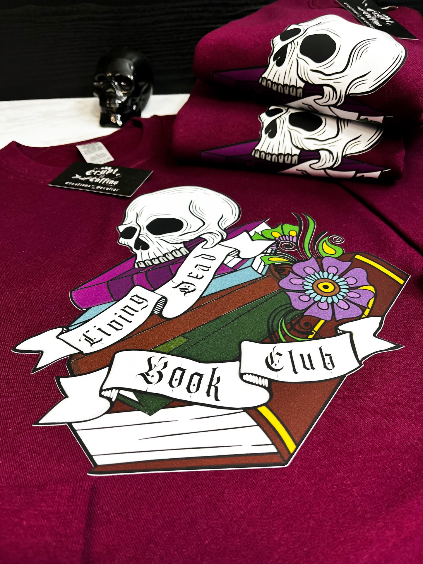 Living Dead Book Club | Maroon Crewneck Sweater