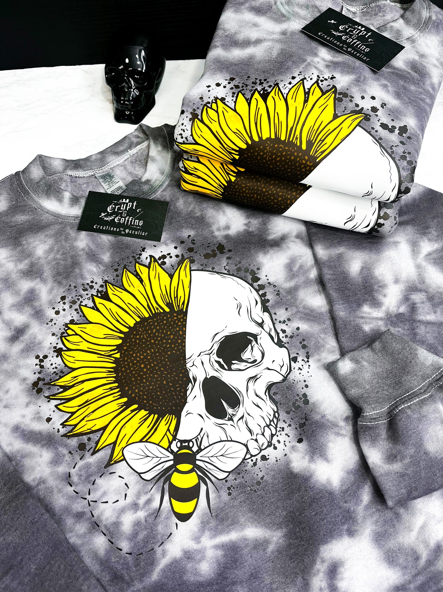 Sunflower Skellie | Tie Dye Crewneck Sweater