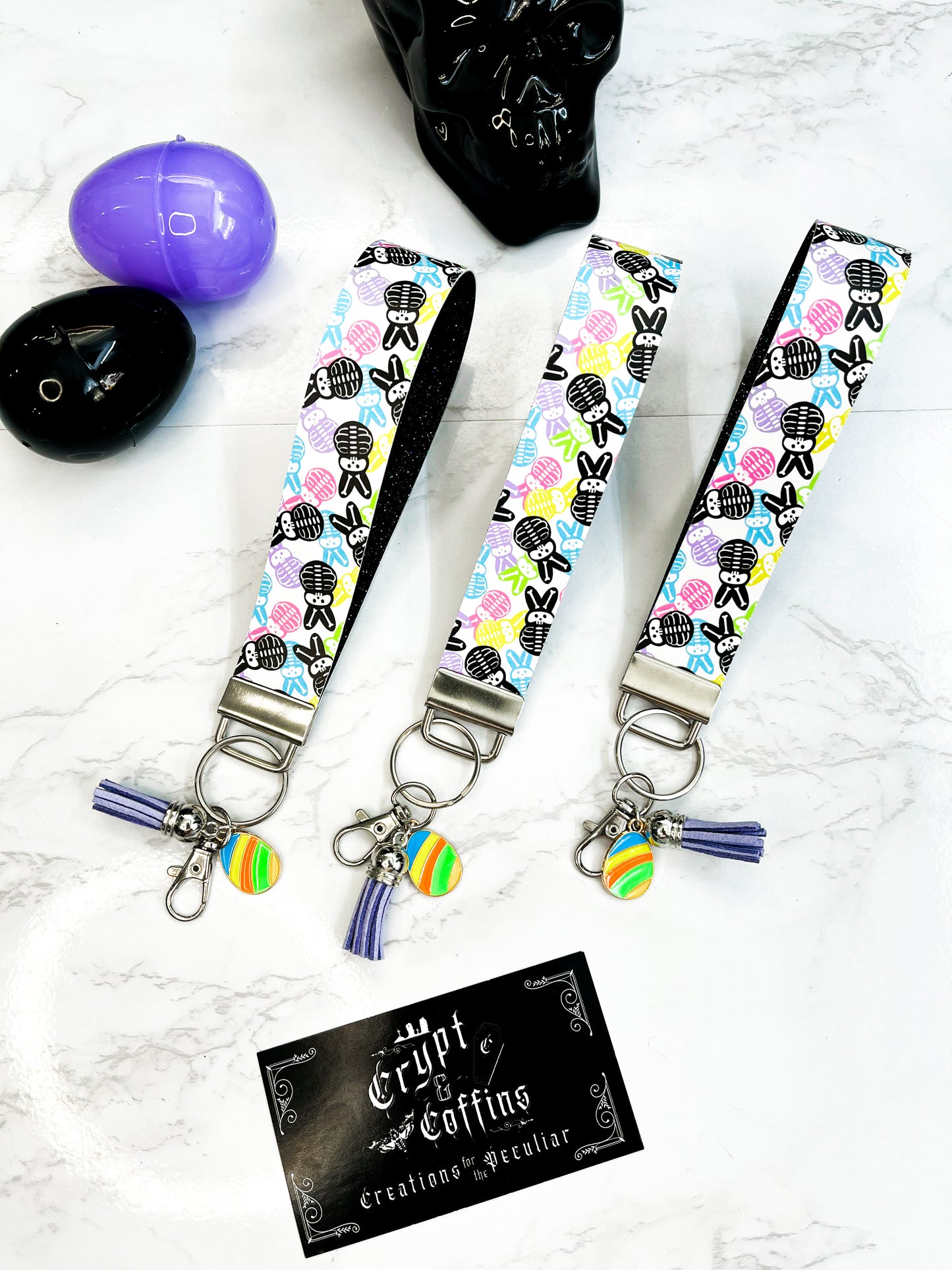 Creeps | Faux Leather Keychain Wristlet