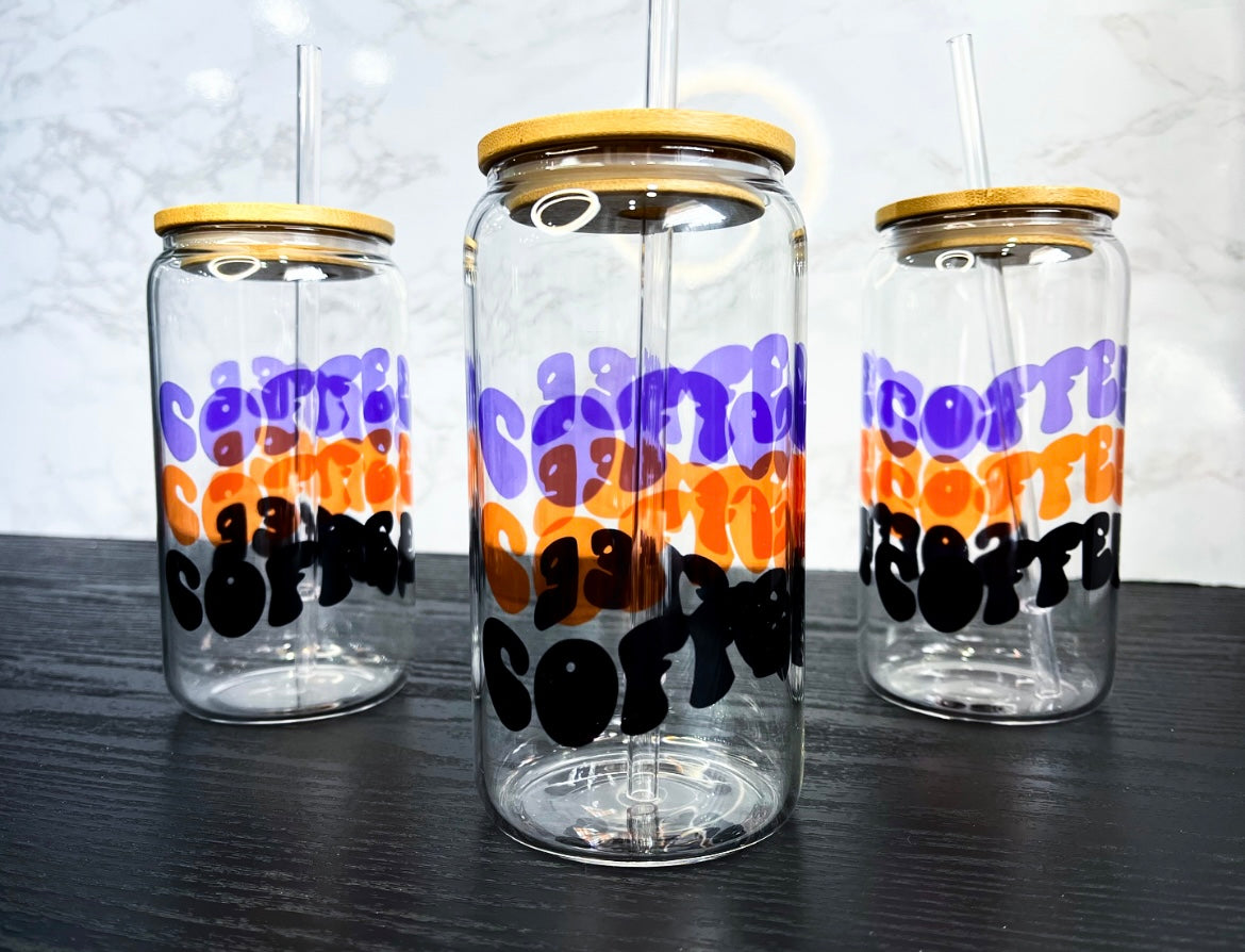 Coffee Coffee Coffee | 16 oz. Hot + Cold Glass Cup