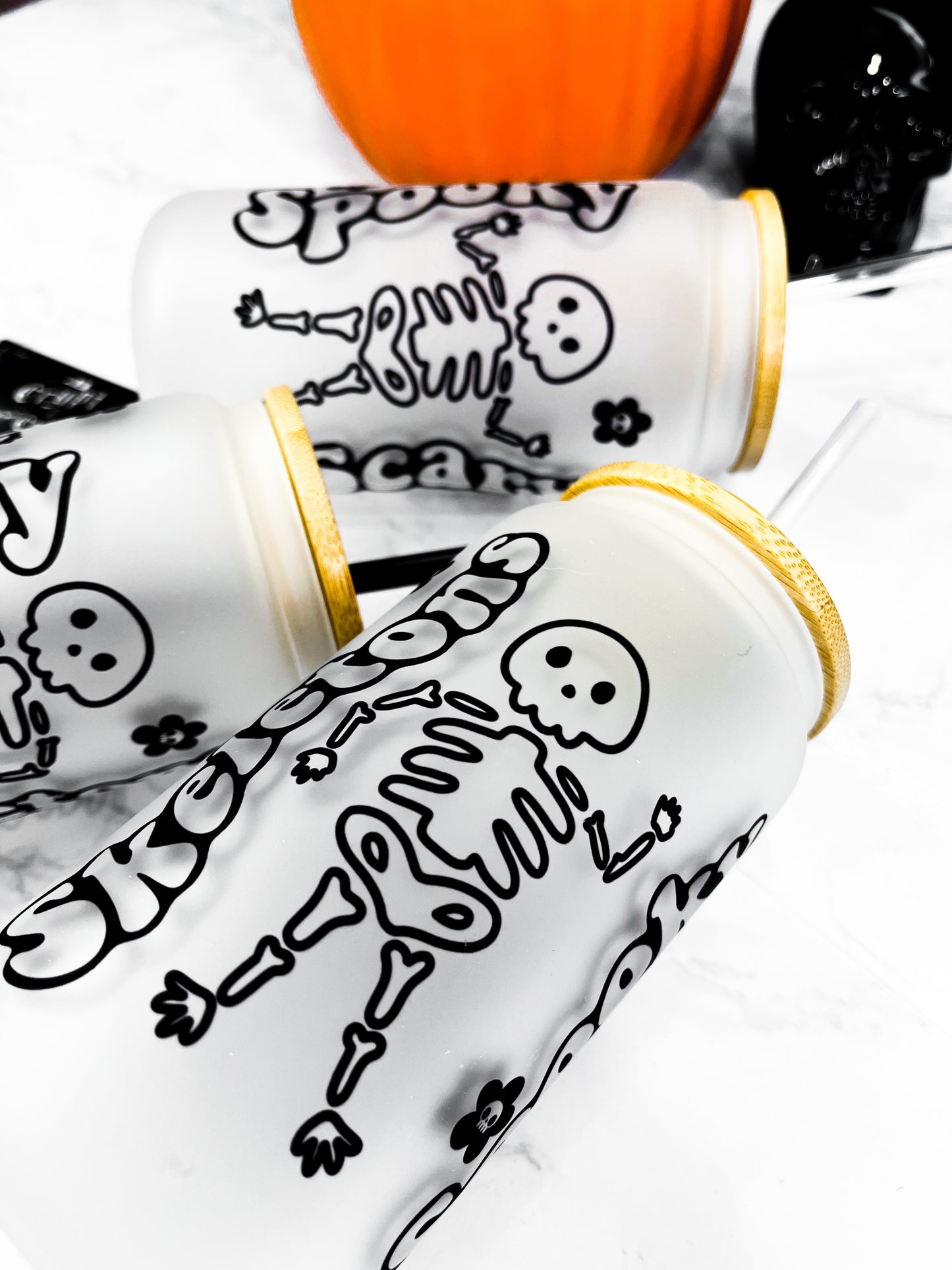 Spooky Scary Skeletons | 16 oz. Hot + Cold Glass Cup