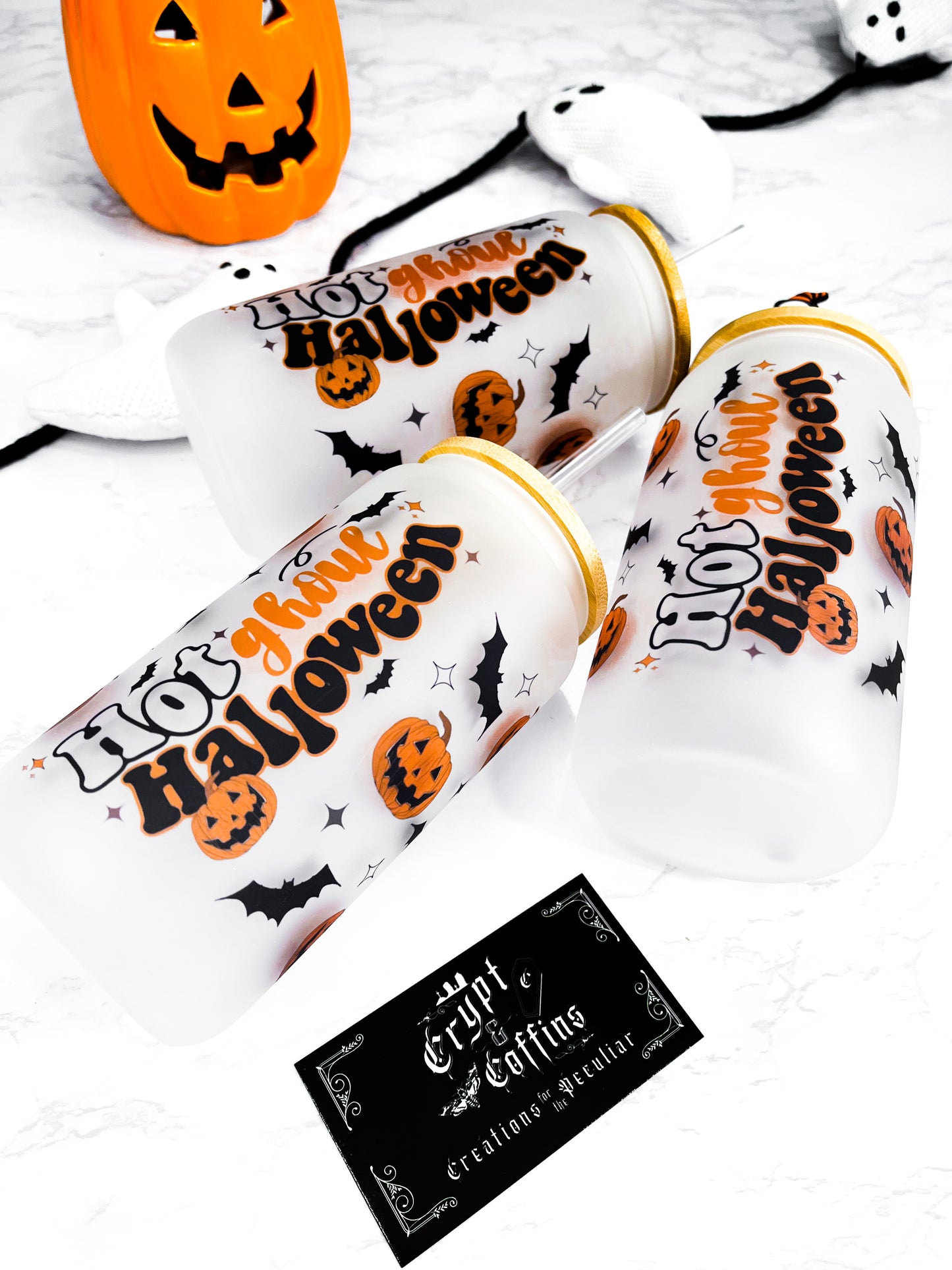 Hot Ghoul Halloween | 16 oz. Hot + Cold Glass Cup