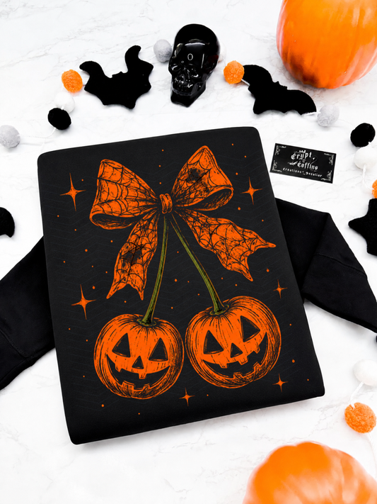 Cherry Pumpkins | Black T-Shirt / Sweater
