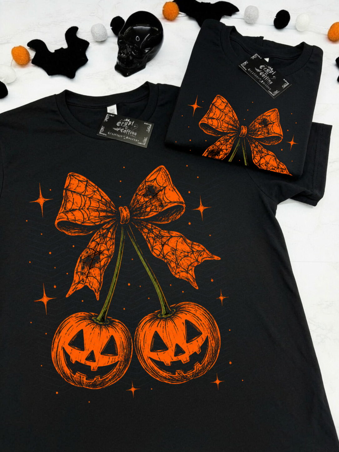 Cherry Pumpkins | Black T-Shirt / Sweater