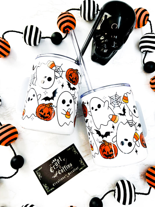 Halloween Chubby Ghosties | 12 oz. Travel Mug