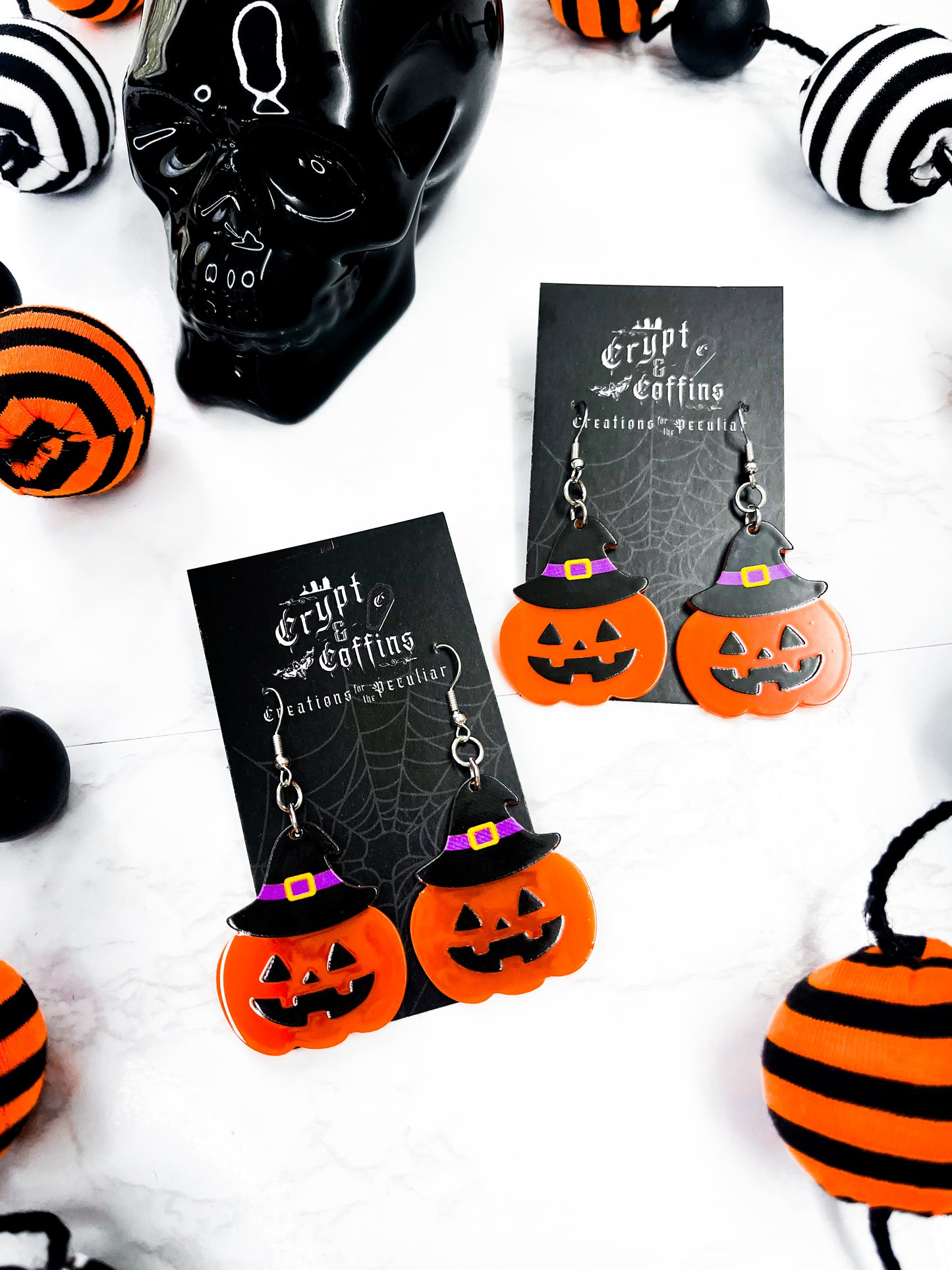 Witch Pumpkin | Acrylic Earrings