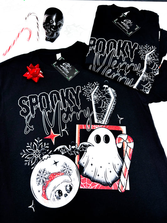 Spooky + Merry | Black T-Shirt