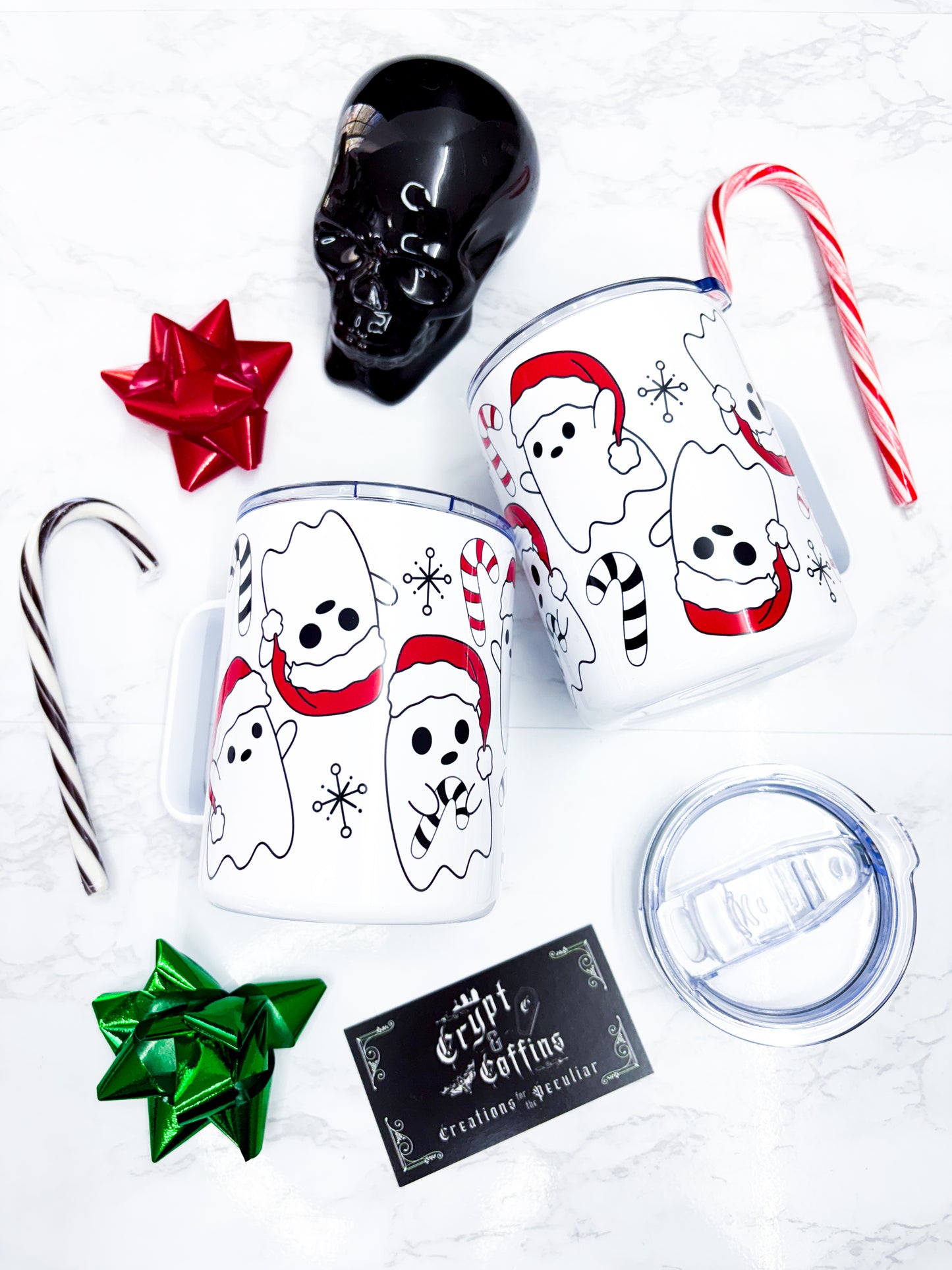 Santa Chubby Ghosties | 12 oz. Travel Mug