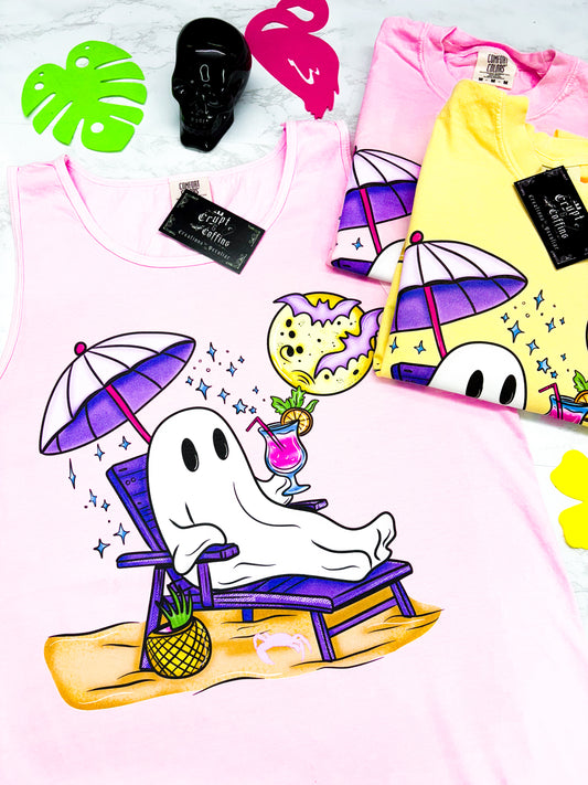 Beach Ghoul | Pale Yellow or Baby Pink T-Shirt or Tank