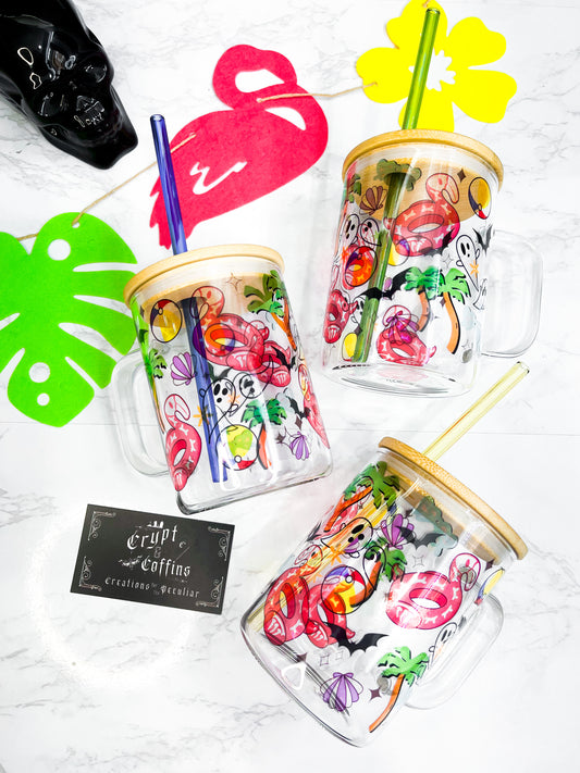 Summerween Sippin' | 15 oz. Hot + Cold Glass Mug