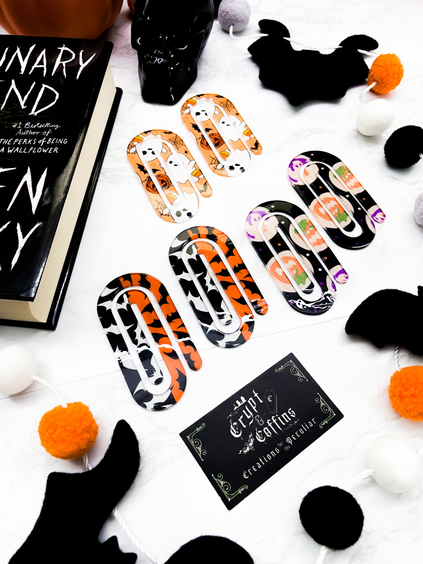 Spooky Szn - Acrylic Paperclip Bookmarks