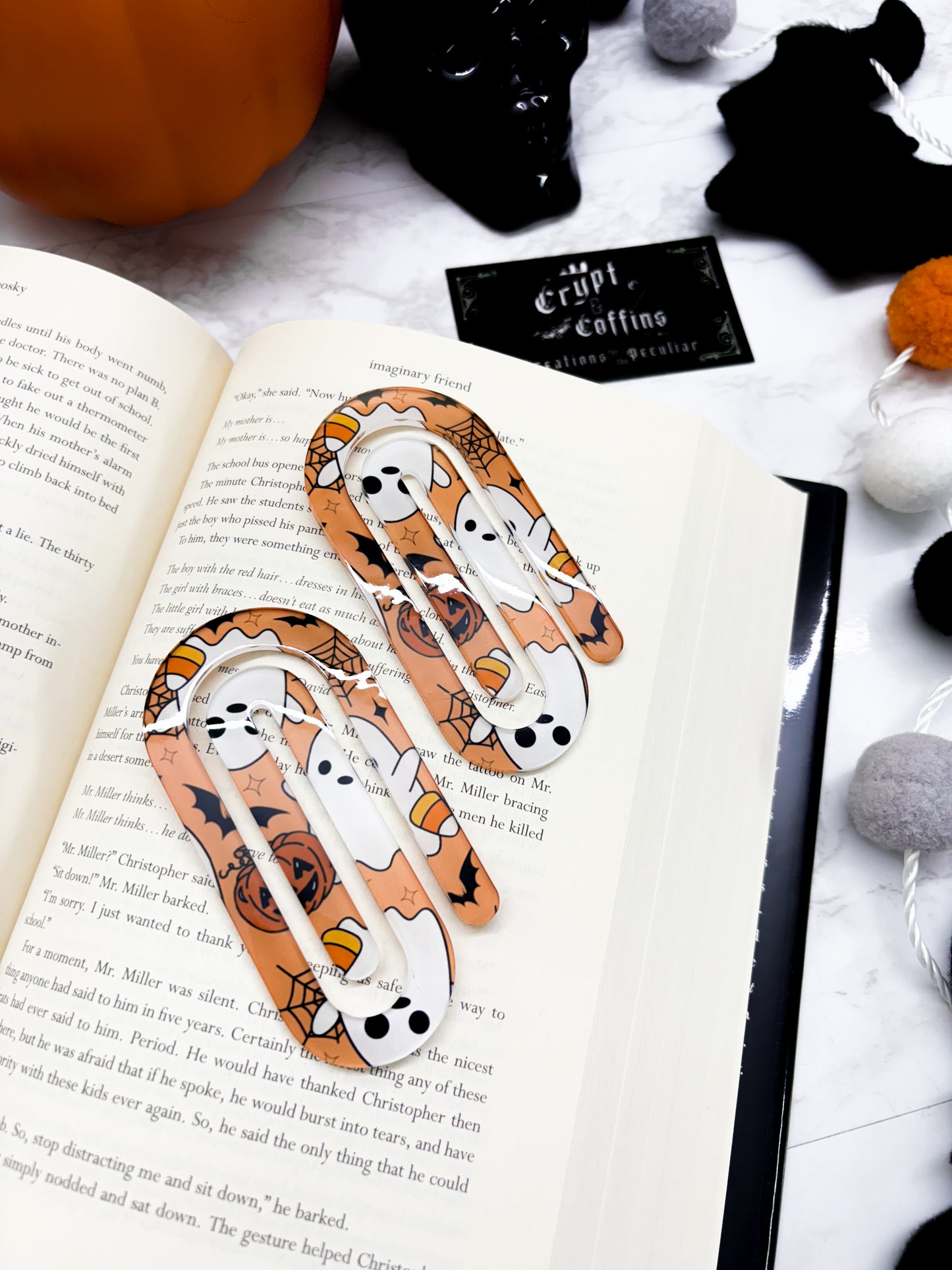 Spooky Szn - Acrylic Paperclip Bookmarks
