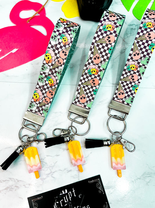 Skellie Sundaes | Faux Leather Keychain Wristlet