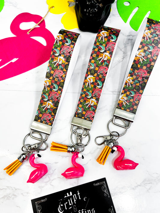 Spooky Summer Vibes | Faux Leather Keychain Wristlet