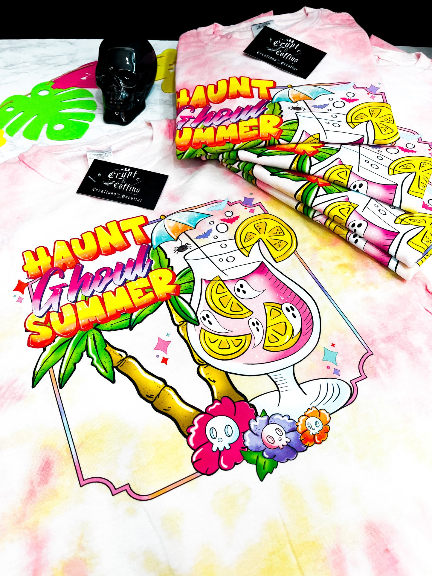 Haunt Ghoul Summer | Strawberry Lemonade Tie Dye T-Shirt