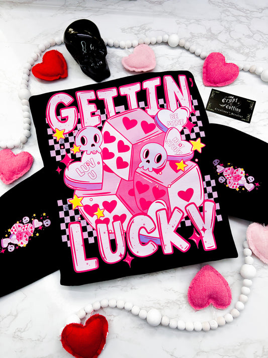 Getting Lucky | Black Crewneck Sweater