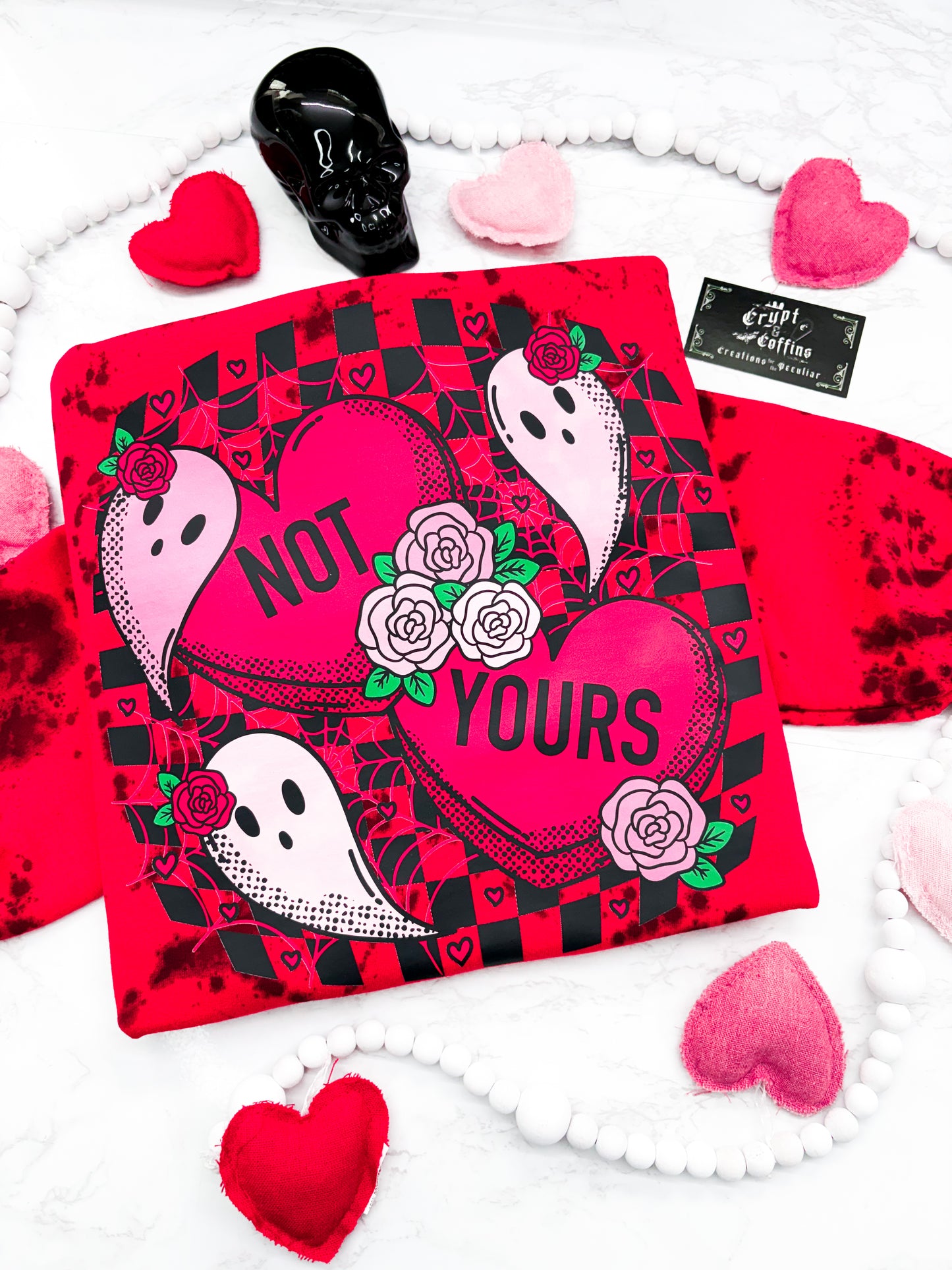 Not Yours | Black Speckled Red Sweater / Shirt