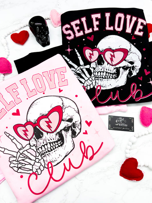 Self Love Club | Black / Pink Crewneck Sweater / Shirt