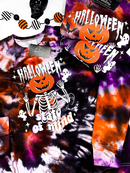 Halloween State of Mind | Tie Dye Crewneck Sweater