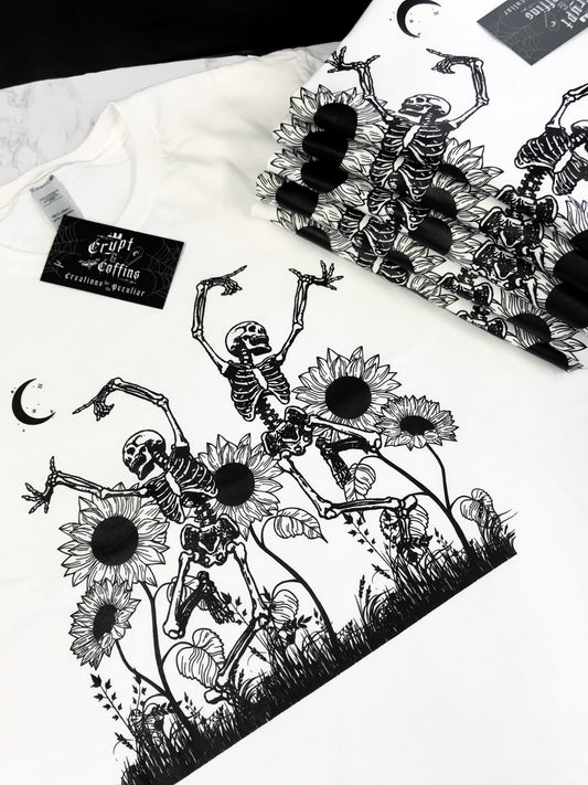 Sunflower Skellies | White T-Shirt
