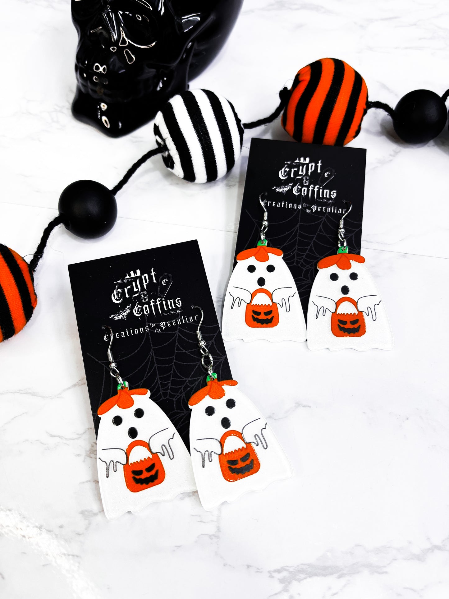 Trick or Treat Ghostie | Acrylic Earrings