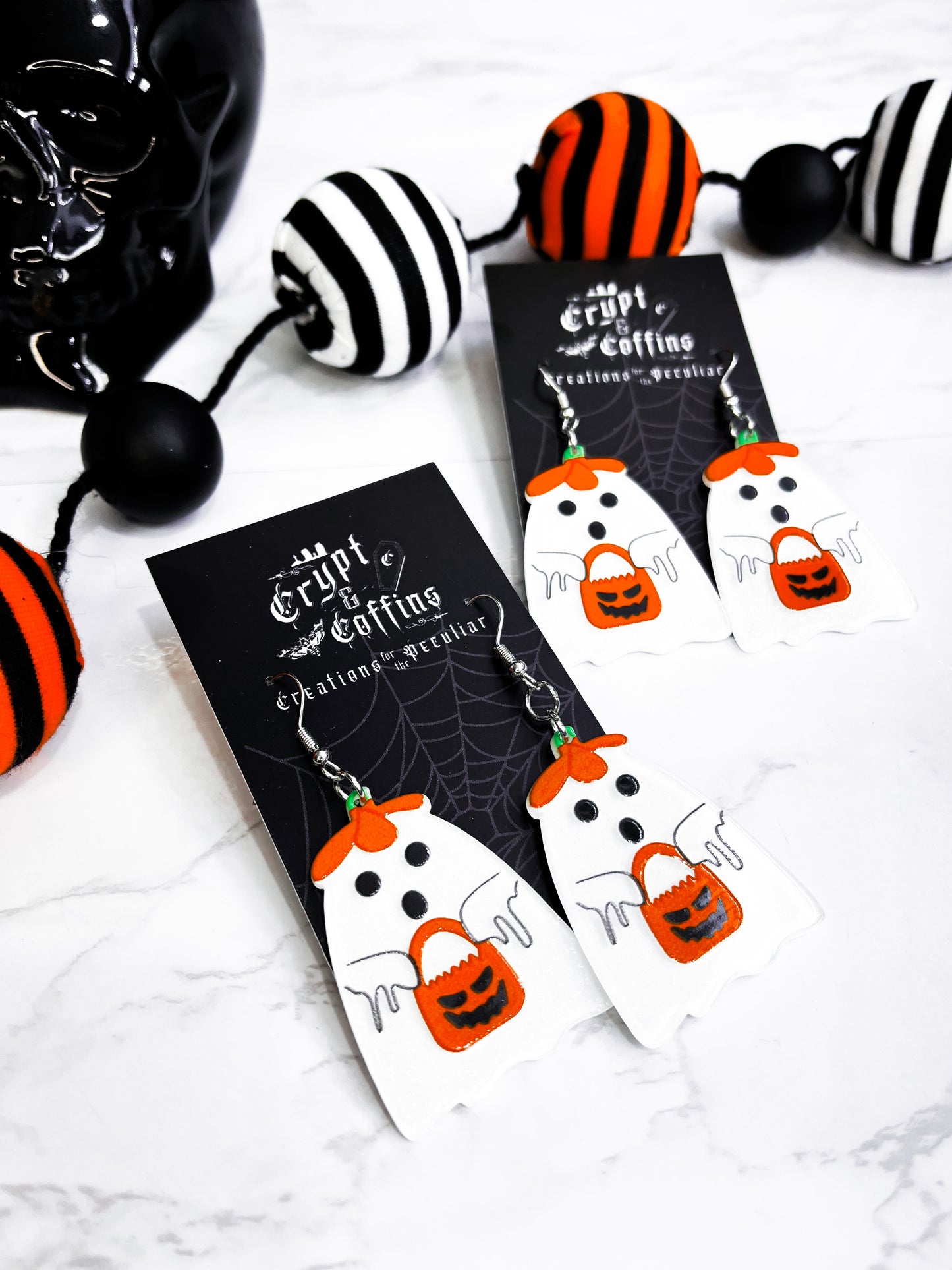 Trick or Treat Ghostie | Acrylic Earrings