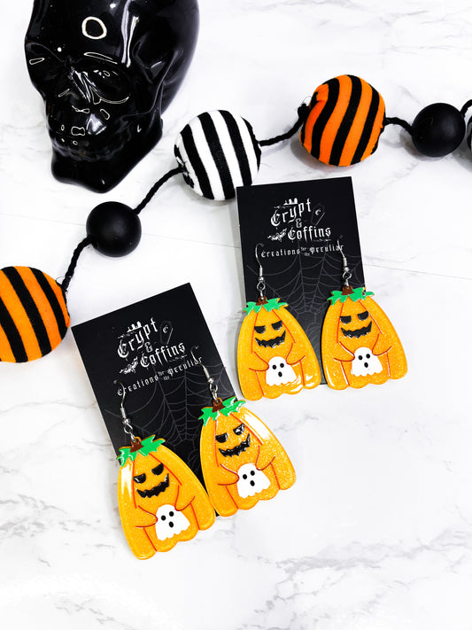 Jack-O-Ghost | Acrylic Earrings