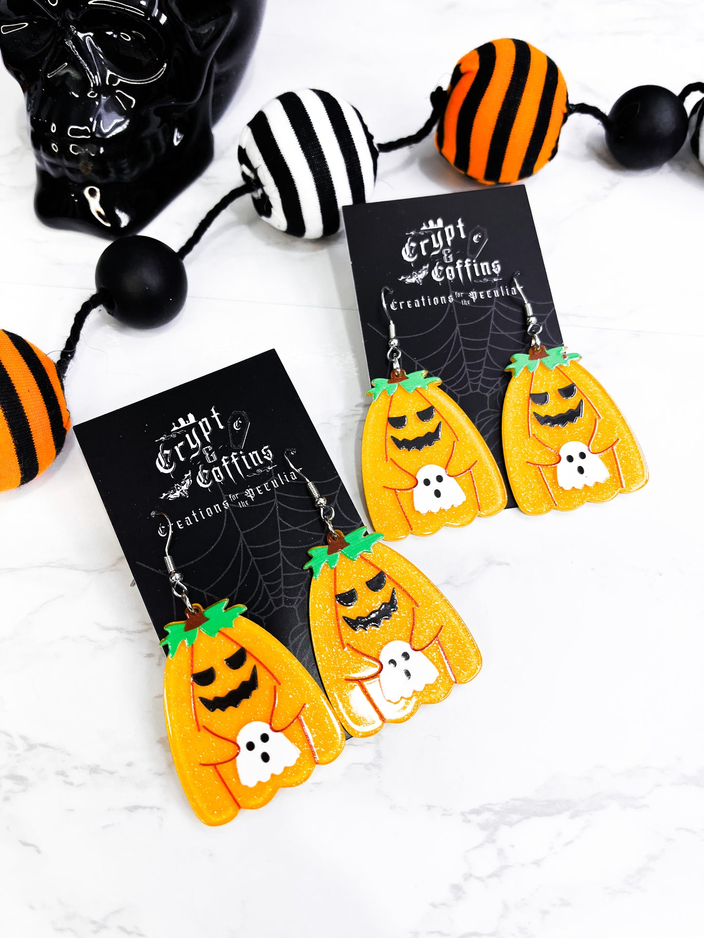 Jack-O-Ghost | Acrylic Earrings