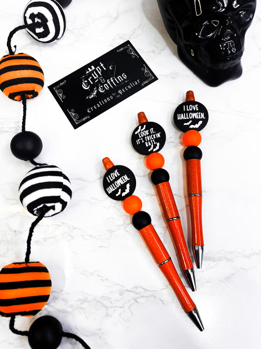 I Love Halloween - Double Sided | Beaded Pen