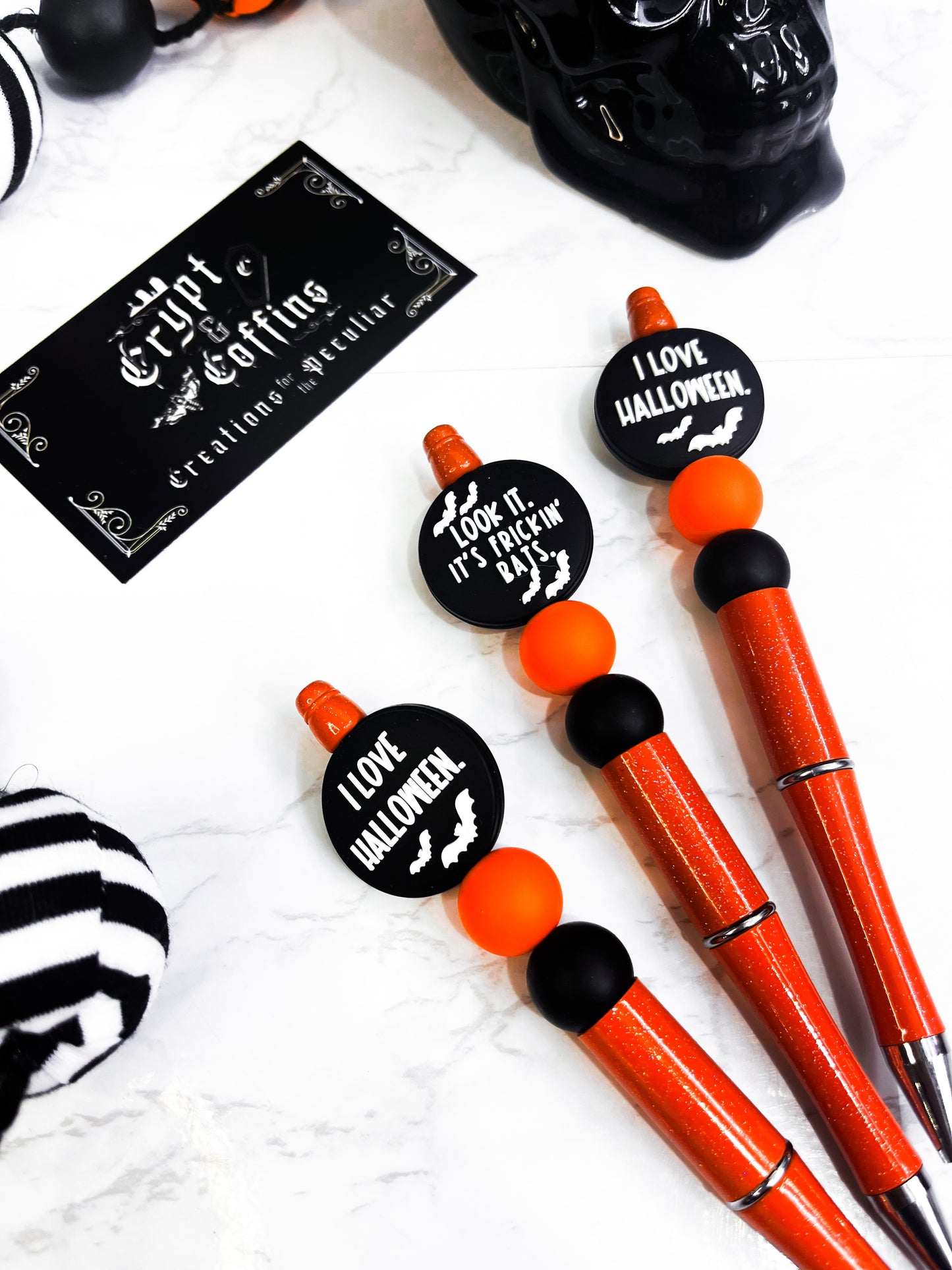 I Love Halloween - Double Sided | Beaded Pen