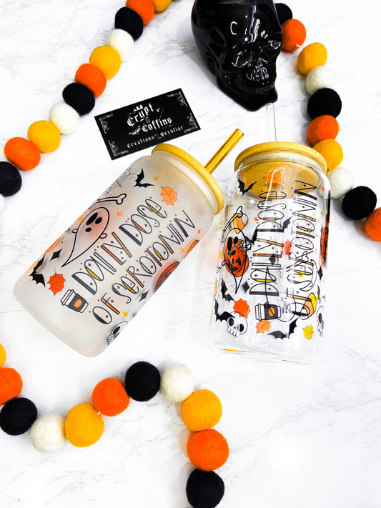 Daily Dose of Serotonin | 16 oz. Hot + Cold Glass Cup