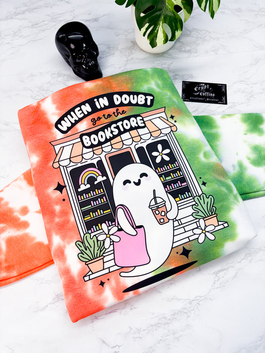 Go to the Bookstore | Split Pumpkin Tie Dye Crewneck Sweater