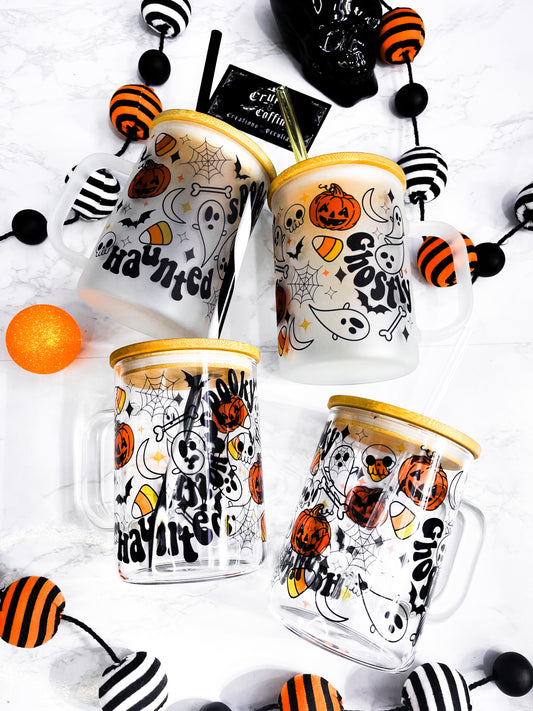 Haunted Spooky Ghostly | 15 oz. Hot + Cold Glass Mug