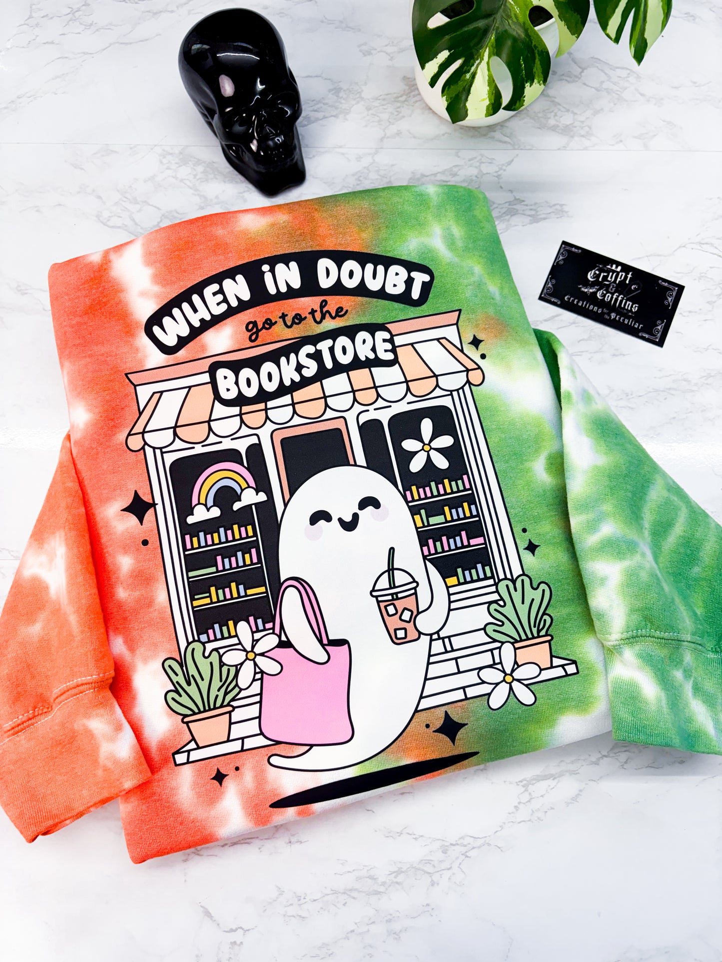 Go to the Bookstore | Split Pumpkin Tie Dye Crewneck Sweater