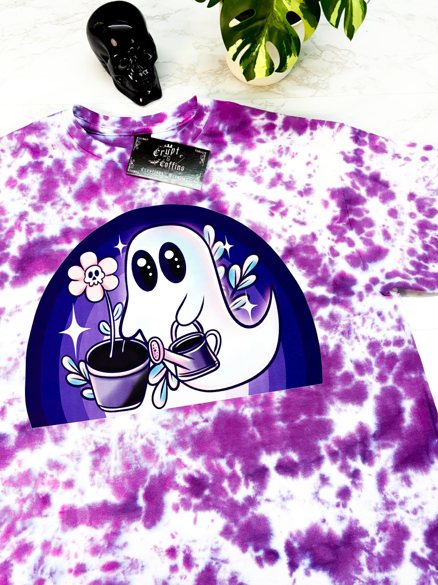 Garden Ghoul | Purple Tie Dye Crewneck Sweater