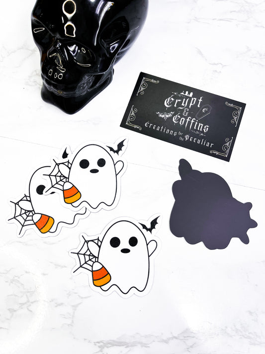 Candy Corn Ghostie | Refrigerator Magnet